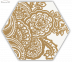 Плитка Ceramika Paradyz Shiny Lines Gold Heksagon Inserto B (19,8х17,1)
